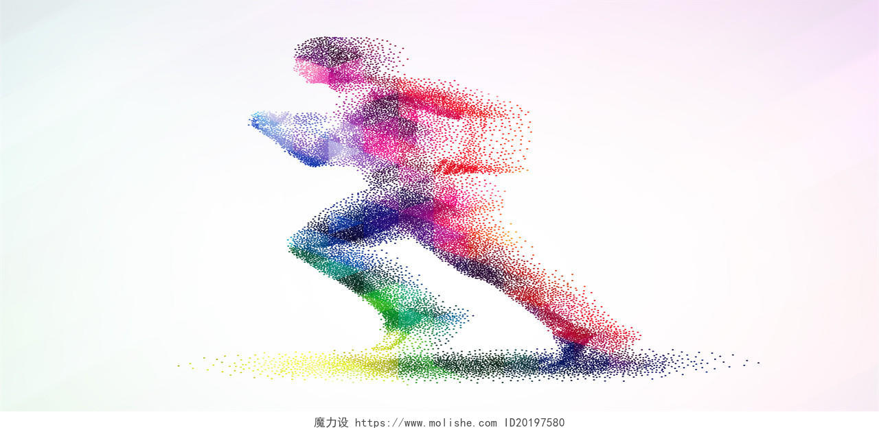 奔跑运动会励志毕业季人物剪影高清背景素材